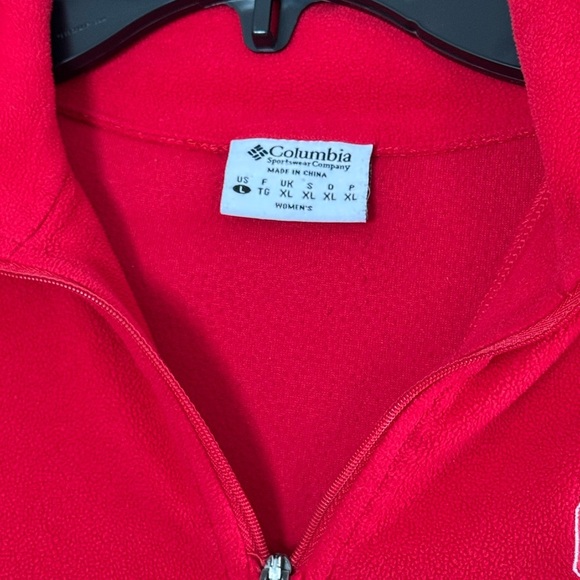 Ohio State Columbia fleece Red Quarter-Zip Pullover size large - Picture 3 of 5